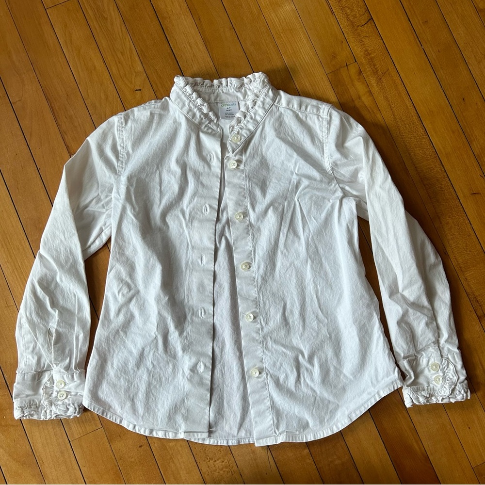 Crewcuts | White Cotton Oxford Shirt | Size 6-7